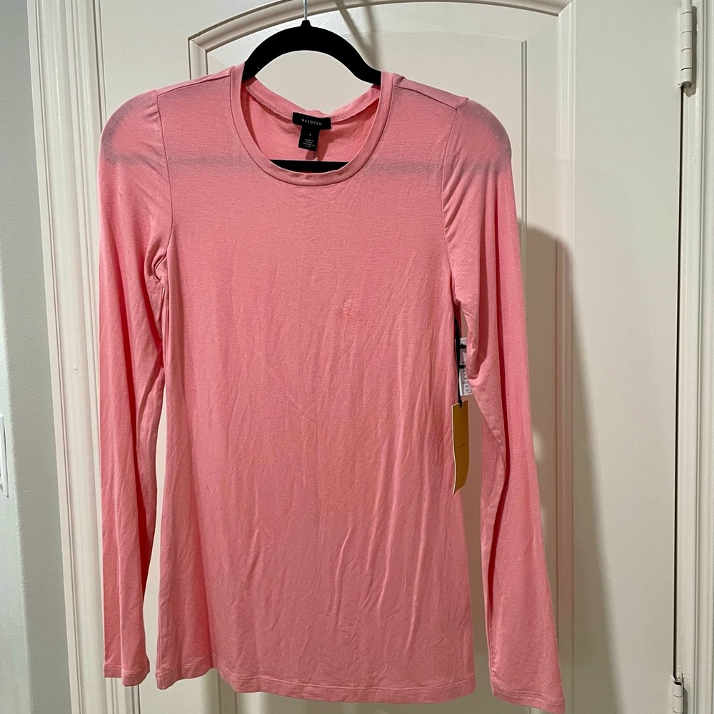 Halogen pink long sleeve top S